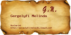 Gergelyfi Melinda névjegykártya