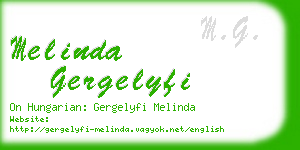 melinda gergelyfi business card